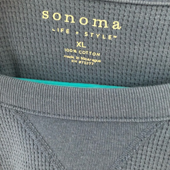 Men’s XL light blue long sleeve knit pullover - Picture 2 of 2